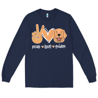 Navy Peace Love Golden Long Sleeve Tee - Bettercallsaul