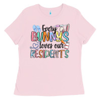 Bubblegum Pink every bunny loves our residents Ladies Tee - MaliasSmallBusiness
