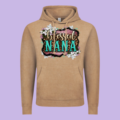 Blessed Nana Vintage Hoodie Designed By Lillyallendesigns