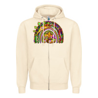 Sandshell mardi gras rainbow Zipper Hoodie - OliviaCreatesArt