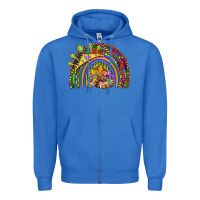 True Royal mardi gras rainbow Zipper Hoodie - OliviaCreatesArt
