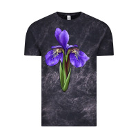 Cloud Black Iris Flower Vintage Tee - LillyAllenDesigns