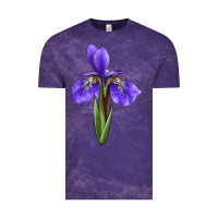 Cloud Purple Iris Flower Vintage Tee - LillyAllenDesigns