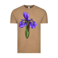Vintage Coffee Iris Flower Vintage Tee - LillyAllenDesigns