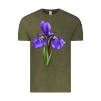 Vintage Olive Iris Flower Vintage Tee - LillyAllenDesigns