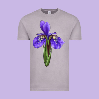Iris Flower Vintage Tee Designed By Lillyallendesigns