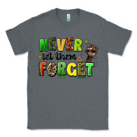 Charcoal Heather never let them forget juneteenth Classic Tee - LillyAllenDesigns