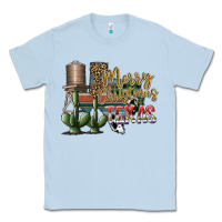 Dusty Blue merry christmas texas Classic Tee - SublimationCraftShop
