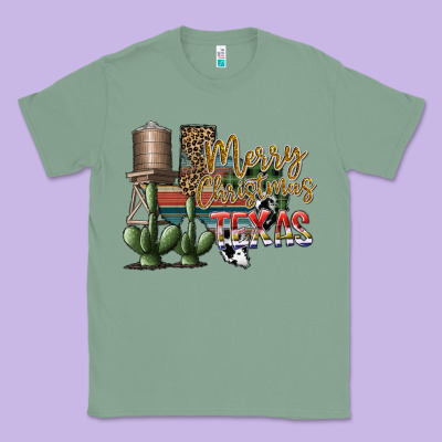 Merry Christmas Texas Classic Tee Designed By Sublimationcraftshop