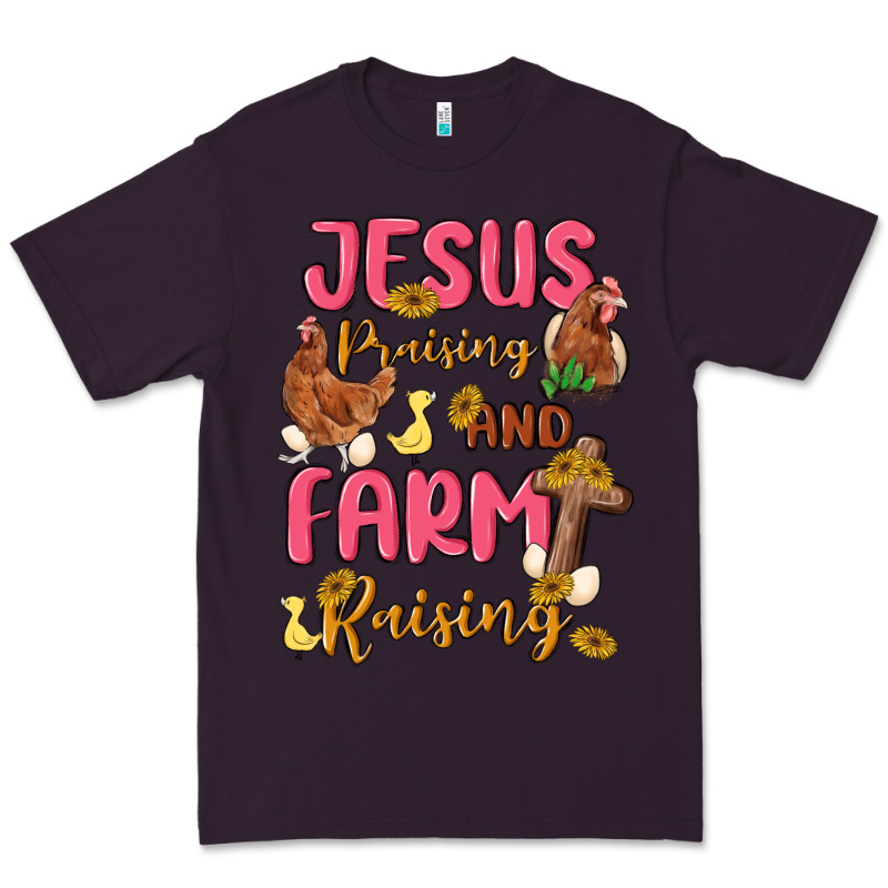 Jesus Praising And Farm Raising Premium Tee by MaliasSmallBusiness | Teevron