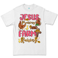 White jesus praising and farm raising Premium Tee - MaliasSmallBusiness