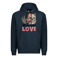 Navy Skull all you need is love Premium Hoodie - FaDigitalArtStudio