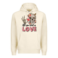 Tofu Skull all you need is love Premium Hoodie - FaDigitalArtStudio