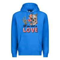 True Royal Skull all you need is love Premium Hoodie - FaDigitalArtStudio