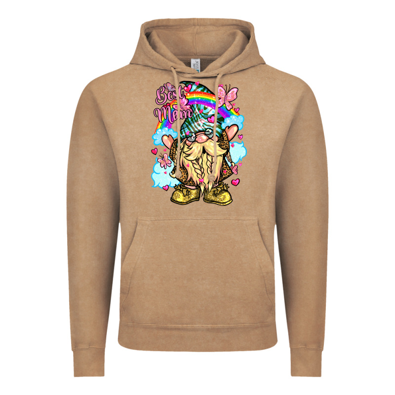 Best Mom Gnome Rainbow Clouds Butterfly Glitter Vintage Hoodie by LillyAllenDesigns | Teevron