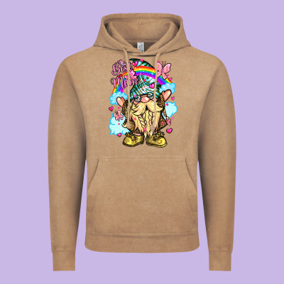 Best Mom Gnome Rainbow Clouds Butterfly Glitter Vintage Hoodie Designed By Lillyallendesigns