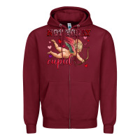 Burgundy not today cupid Zipper Hoodie - OliviaCreatesArt