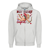 Dove Grey not today cupid Zipper Hoodie - OliviaCreatesArt