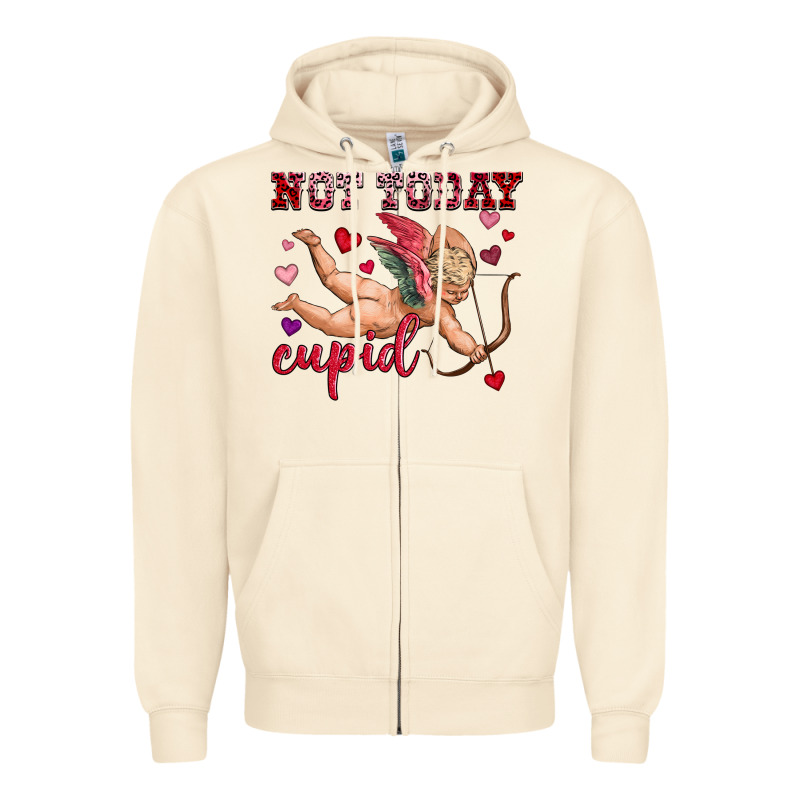 Not Today Cupid Zipper Hoodie by OliviaCreatesArt | Teevron