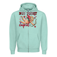 Seafoam not today cupid Zipper Hoodie - OliviaCreatesArt