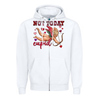 White not today cupid Zipper Hoodie - OliviaCreatesArt