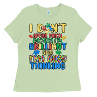 Matcha dont speak much because im brilliant Ladies Tee - MaliasSmallBusiness