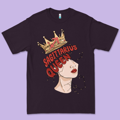 Sagittarius Queen Premium Tee Designed By Maliassmallbusiness
