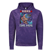 Cloud Purple reel cool papa american flag bass fishing Vintage Hoodie - LillyAllenDesigns