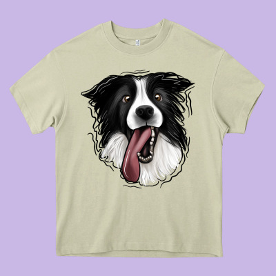 Border Collie Heavy Core Tee Designed By Jasminsmagicworld