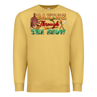 Antique Gold baking through the snow Premium Sweatshirt - FaDigitalArtStudio