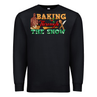 Black baking through the snow Premium Sweatshirt - FaDigitalArtStudio