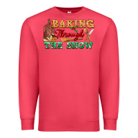 Cardinal baking through the snow Premium Sweatshirt - FaDigitalArtStudio