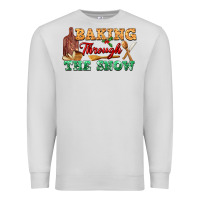 Dove Grey baking through the snow Premium Sweatshirt - FaDigitalArtStudio