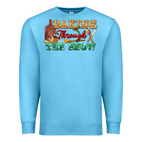 Ocean Blue baking through the snow Premium Sweatshirt - FaDigitalArtStudio