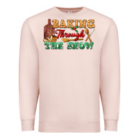 Pale Pink baking through the snow Premium Sweatshirt - FaDigitalArtStudio