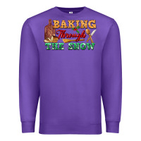 Purple baking through the snow Premium Sweatshirt - FaDigitalArtStudio