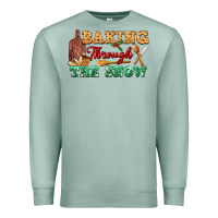 Seafoam baking through the snow Premium Sweatshirt - FaDigitalArtStudio