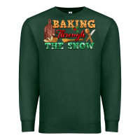 Sports Green baking through the snow Premium Sweatshirt - FaDigitalArtStudio