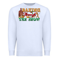 White baking through the snow Premium Sweatshirt - FaDigitalArtStudio