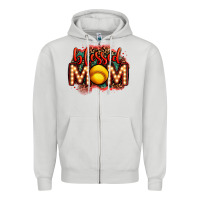 Dove Grey blessed softball mom lightbulb letters Zipper Hoodie - OliviaCreatesArt