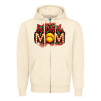 Sandshell blessed softball mom lightbulb letters Zipper Hoodie - OliviaCreatesArt
