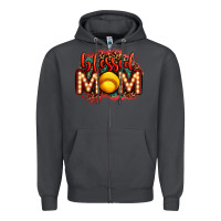 Smoke blessed softball mom lightbulb letters Zipper Hoodie - OliviaCreatesArt