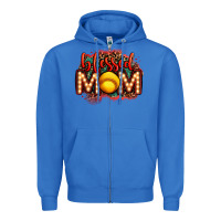 True Royal blessed softball mom lightbulb letters Zipper Hoodie - OliviaCreatesArt
