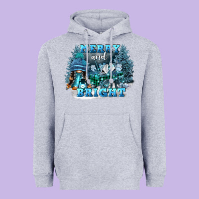 Merry And Bright Heavyweight Hoodie Designed By Fadigitalartstudio