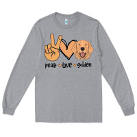 Heather Grey Peace Love Golden Long Sleeve Tee - Bettercallsaul