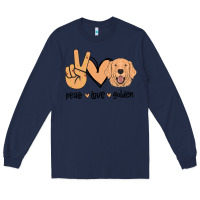 Navy Peace Love Golden Long Sleeve Tee - Bettercallsaul