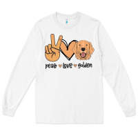 White Peace Love Golden Long Sleeve Tee - Bettercallsaul
