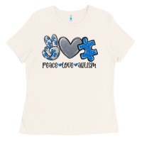 Bone peace love autism Ladies Tee - MaliasSmallBusiness