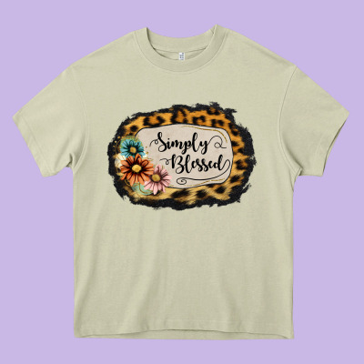 Simply Blessed Heavy Core Tee Designed By Jasminsmagicworld