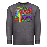 Charcoal Heather Western All For Love And Love For All Premium Sweatshirt - BundleAndBundleShop